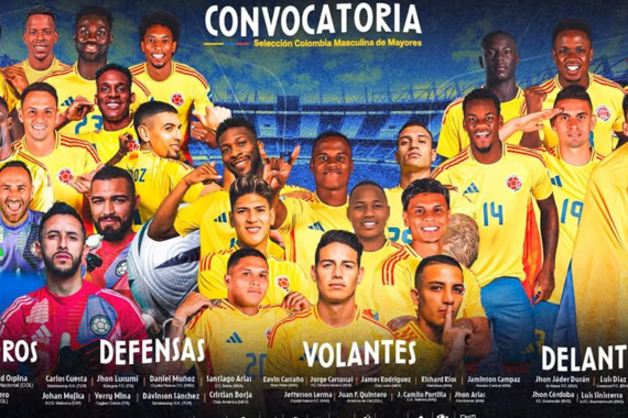 Convocatoria oficial de Selección Colombia de cara a la fecha de eliminatorias