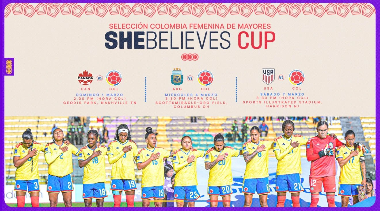 La Selección Colombia Femenina competirá ante Estados Unidos, Canadá y Argentina en la ‘She Believes Cup’